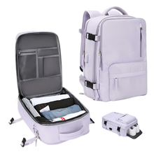 Load image into Gallery viewer, Zaino da viaggio impermeabile con ricarica USB -Viola - Ozerty