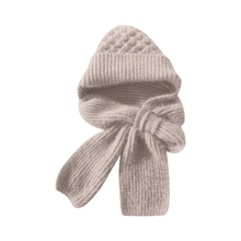 Load image into Gallery viewer, Cappello con cappuccio in maglia antivento con sciarpa e protezione per le orecchie integrate -Beige - Ozerty