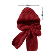Load image into Gallery viewer, Cappello con cappuccio in maglia antivento con sciarpa e protezione per le orecchie integrate - Ozerty
