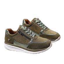 Load image into Gallery viewer, Scarpe da ginnastica con zeppa in strass -Verde/EU35Verde/EU36Verde/EU37Verde/EU38Verde/EU39Verde/EU40Verde/EU41Verde/EU42Verde/EU43 - Ozerty