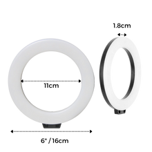 Load image into Gallery viewer, Luce ad anello a LED da 16 cm con supporto - Ozerty
