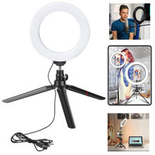 Load image into Gallery viewer, Luce ad anello a LED da 16 cm con supporto - Ozerty
