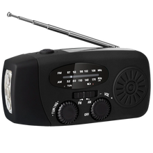 Load image into Gallery viewer, Radio d'emergenza con dinamo multifunzionale
