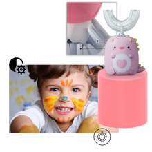 Load image into Gallery viewer, Spazzolino da denti elettrico a forma di u per bambini
