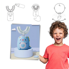Load image into Gallery viewer, Spazzolino da denti elettrico a forma di u per bambini

