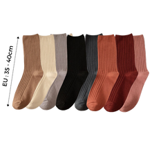 Carica l'immagine nel visualizzatore di Gallery, 3 Paia di calzini in cotone a coste per donna - Ozerty
