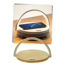 Load image into Gallery viewer, Lampada da tavolo e caricabatterie wireless
