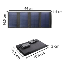 Load image into Gallery viewer, Pannello solare portatile con 2 porte usb
