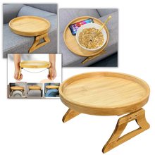 Load image into Gallery viewer, Tavolo pieghevole con braccioli in legno - Ozerty
