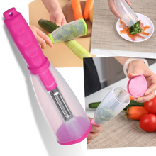 Load image into Gallery viewer, Pelapatate per frutta e verdura con raccoglitore - Ozerty
