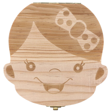 Load image into Gallery viewer, Scatola di legno per denti da latte
