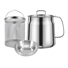 Load image into Gallery viewer, Pentola per friggere in acciaio inox 2 in 1 -2000ml - Ozerty
