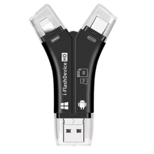 Load image into Gallery viewer, USB 4-in-1 per telefoni -Nero - Ozerty
