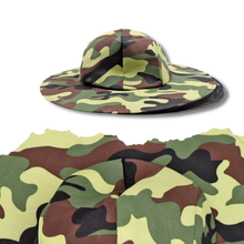 Load image into Gallery viewer, Cappello da apicoltura mimetico con velo di nylon a rete
