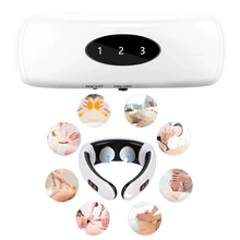 Load image into Gallery viewer, Massaggiatore circolare per il collo a trazione con riscaldamento a infrarossi  - Ozerty
