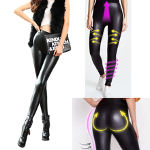 Load image into Gallery viewer, Pantaloni in ecopelle a vita alta - Ozerty
