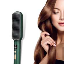 Load image into Gallery viewer, Piastra per capelli elettrica a spazzola in ceramica - Ozerty
