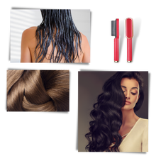 Load image into Gallery viewer, Piastra per capelli elettrica a spazzola in ceramica - Ozerty
