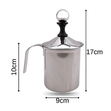 Load image into Gallery viewer, Montalatte manuale in acciaio inox 400ml - Ozerty
