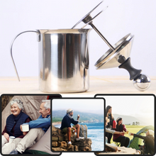 Load image into Gallery viewer, Montalatte manuale in acciaio inox 400ml - Ozerty

