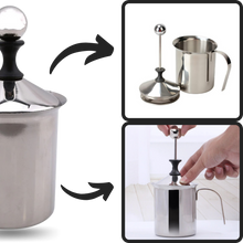 Load image into Gallery viewer, Montalatte manuale in acciaio inox 400ml - Ozerty
