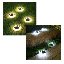 Load image into Gallery viewer, Luce del sentiero a energia solare con stampa di zampa - Ozerty
