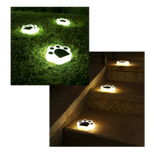Load image into Gallery viewer, Luce del sentiero a energia solare con stampa di zampa - Ozerty
