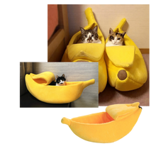 Load image into Gallery viewer, Letto per animali a forma di banana
