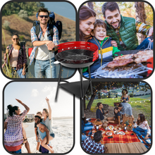 Load image into Gallery viewer, GRIGLIA A CARBONE BBQ ROTONDA PORTATILE - Ozerty
