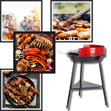 Load image into Gallery viewer, GRIGLIA A CARBONE BBQ ROTONDA PORTATILE - Ozerty
