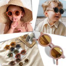 Load image into Gallery viewer, Occhiali da sole rotondi vintage per bambini da 1 a 5 anni
