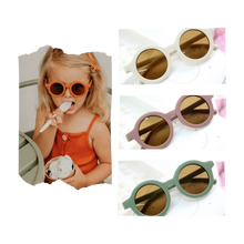 Load image into Gallery viewer, Occhiali da sole rotondi vintage per bambini da 1 a 5 anni - Ozerty
