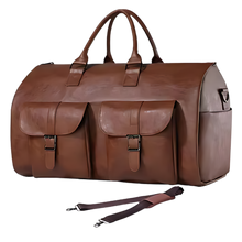 Load image into Gallery viewer, Borsa a Duffel Convertibile per Abbigliamento -Marrone - Ozerty
