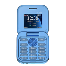 Load image into Gallery viewer, Telefono cellulare pieghevole Dual Sim piccolo  -I17 Pro/Blu - Ozerty
