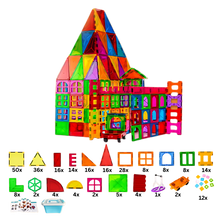 Load image into Gallery viewer, Blocchi da costruzione magnetici educativi -258 pezzi con scatola - Ozerty
