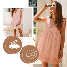 Load image into Gallery viewer, Abito elegante in broderie anglaise - Ozerty
