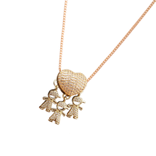 Load image into Gallery viewer, Elegante collana con charm per la mamma -3 Ragazzi - Ozerty, Elegante collana con charm per la mamma -3 Ragazzi 1 Ragazza - Ozerty

