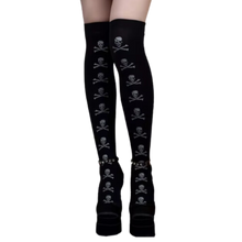 Load image into Gallery viewer, Calze Compressori con Design Festivi per Halloween -Scheletro oscuro - Ozerty
