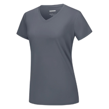 Load image into Gallery viewer, Maglia con scollo a V a raffreddamento istantaneo da donna -Grigio scuro - Ozerty
