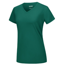 Load image into Gallery viewer, Maglia con scollo a V a raffreddamento istantaneo da donna -Verde smeraldo - Ozerty

