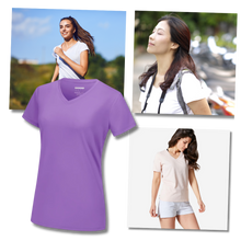 Load image into Gallery viewer, Maglia con scollo a V a raffreddamento istantaneo da donna - Ozerty
