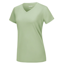 Load image into Gallery viewer, Maglia con scollo a V a raffreddamento istantaneo da donna -Verde chiaro - Ozerty
