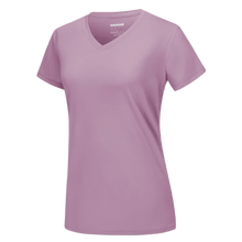Load image into Gallery viewer, Maglia con scollo a V a raffreddamento istantaneo da donna -Grigio Viola - Ozerty
