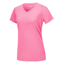 Load image into Gallery viewer, Maglia con scollo a V a raffreddamento istantaneo da donna -Rosso rosa - Ozerty
