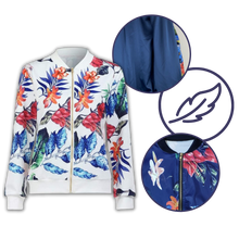 Load image into Gallery viewer, Giacca bomber a maniche lunghe a fiori
 - Ozerty
