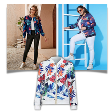 Load image into Gallery viewer, Giacca bomber a maniche lunghe a fiori
 - Ozerty
