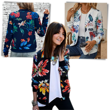 Load image into Gallery viewer, Giacca bomber a maniche lunghe a fiori
 - Ozerty
