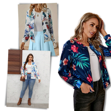 Load image into Gallery viewer, Giacca bomber a maniche lunghe a fiori
 - Ozerty
