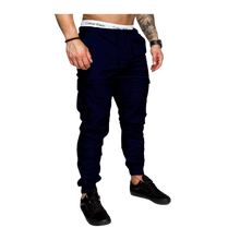 Load image into Gallery viewer, Pantaloni cargo slim fit da uomo -Blu scuro/MBlu scuro/LBlu scuro/XLBlu scuro/XXLBlu scuro/3XLBlu scuro/4XLBlu scuro/5XL - Ozerty
