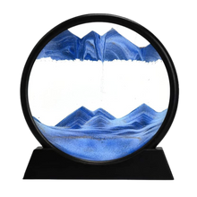 Load image into Gallery viewer, Quadro Ipnotico di Sabbia in Movimento -Blu con cornice nera/25 x 26 cm Blu con cornice nera/18 x 19 cm - Ozerty
